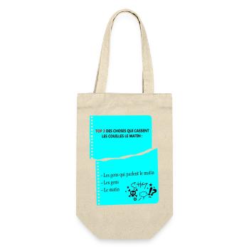 Citation Humoristique Matinales d'un râleur - Sac à bouteille - nature - Devant