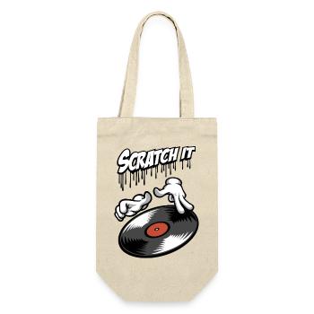 Hip-Hop-Platten- und Cartoon-Hände - Geschenkbeutel für Flaschen - Natur - Vorne