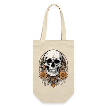 Skull - Geschenkbeutel für Flaschen - Natur - Vorne