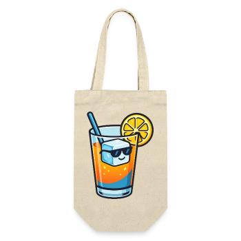 Été citronné avec glaçons et lunettes de soleil - Sac à bouteille - nature - Devant