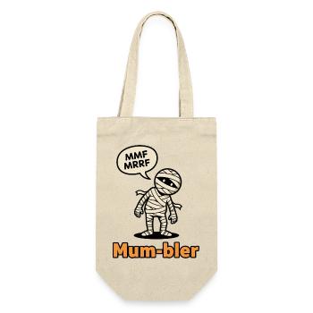 Personnage de momie avec bulle de dialogue - Sac à bouteille - nature - Devant