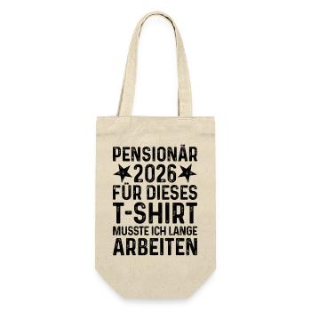 Pensioner 2026 - Gift Bag for Bottles - nature - Front