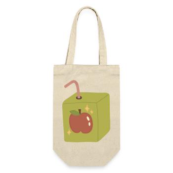 Skurriles Design der Apfelsaftdose - Geschenkbeutel für Flaschen - Natur - Vorne