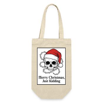 Christmas Skull - Gift Bag for Bottles - nature - Front