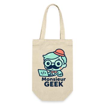Monsieur Geek Codeur Chic - Sac à bouteille - nature - Devant