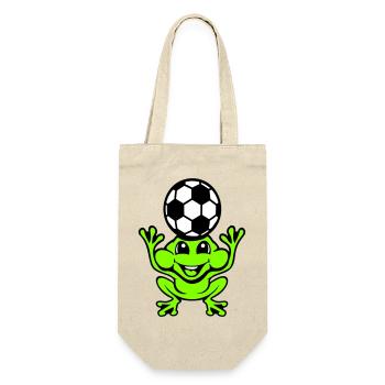 grenouille football tête ballon jouer crapaud - Sac à bouteille - nature - Devant