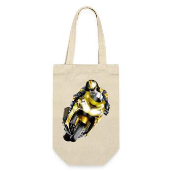 Coureur sur machine jaune - Sac à bouteille - nature - Devant
