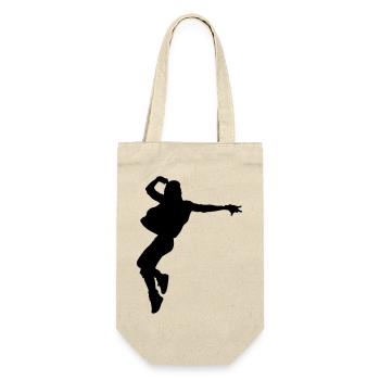 B-Girl Silhouette – Breakdance Style - Geschenkbeutel für Flaschen - Natur - Vorne
