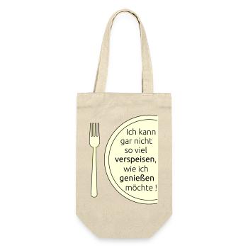 Verspeisen und geniessen - Geschenkbeutel für Flaschen - Natur - Vorne