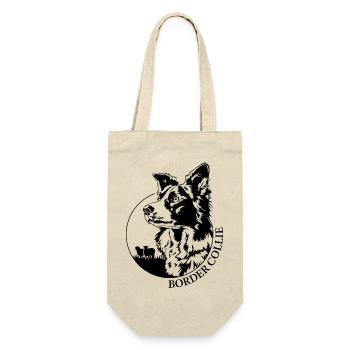 Working Border Collie Portrait Dog Dogs Wilsigns - Gift Bag for Bottles - nature - Front