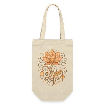 Golden Lotus Thread Mandala - Gift Bag for Bottles - nature - Front