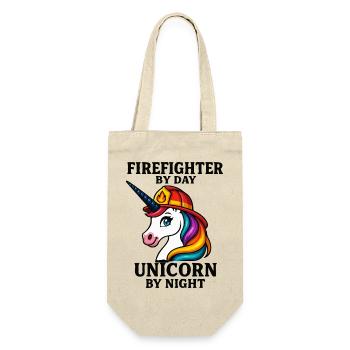 Firefighter Unicorn by Night - Gift Bag for Bottles - nature - Front