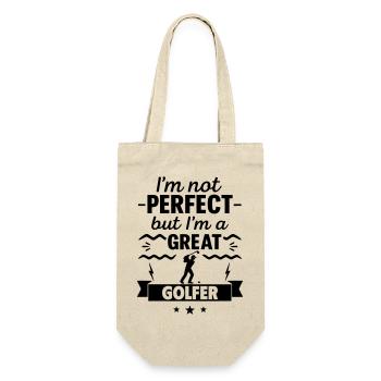 Not perfect, but a super golfer - Gift Bag for Bottles - nature - Front