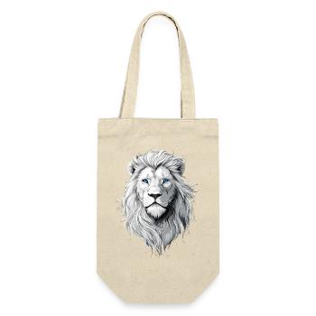Lion White Lion Head Mane Predator Art - Gift Bag for Bottles - nature - Front