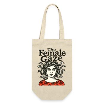 Der weibliche Blick Medusa - Geschenkbeutel für Flaschen - Natur - Vorne