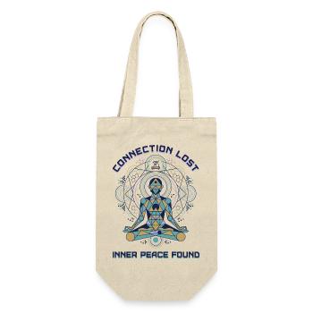 Connection Lost - Inner Peace Found - Geschenkbeutel für Flaschen - Natur - Vorne