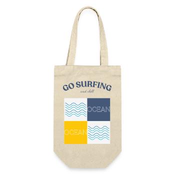 Go surfing and chill - Geschenkbeutel für Flaschen - Natur - Vorne