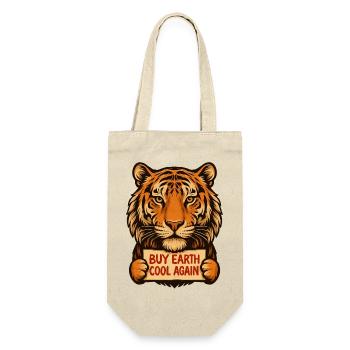 Tiger says: Make Eath Cool Again - Gift Bag for Bottles - nature - Front