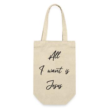 Jésus est tout ce que je veux et dont j’ai besoin - chrétien - Sac à bouteille - nature - Devant