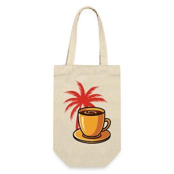 Tropical Coffee Palm Style - Gift Bag for Bottles - nature - Front