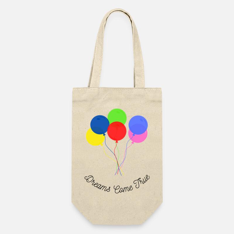 Bunte Luftballons – Träume werden wahr - Geschenkbeutel für Flaschen - Natur