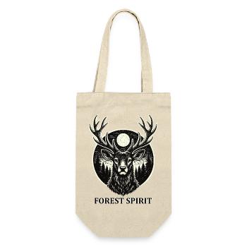 Forest Spirit – Stag in Woodcut Style - Gift Bag for Bottles - nature - Front