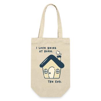 I love being at home – Introverted statement - Gift Bag for Bottles - nature - Front