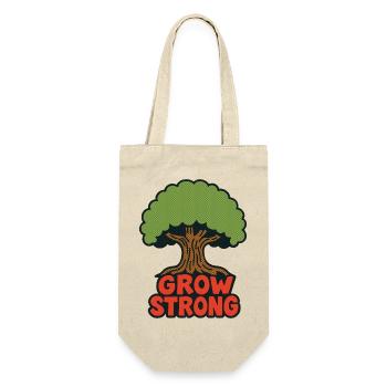 Grow Strong Tree Retro Logo - Gift Bag for Bottles - nature - Front