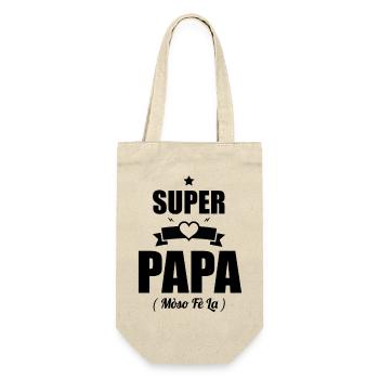 Super Papa Gift - Mòso Fè La T-shirt - Gift Bag for Bottles - nature - Front