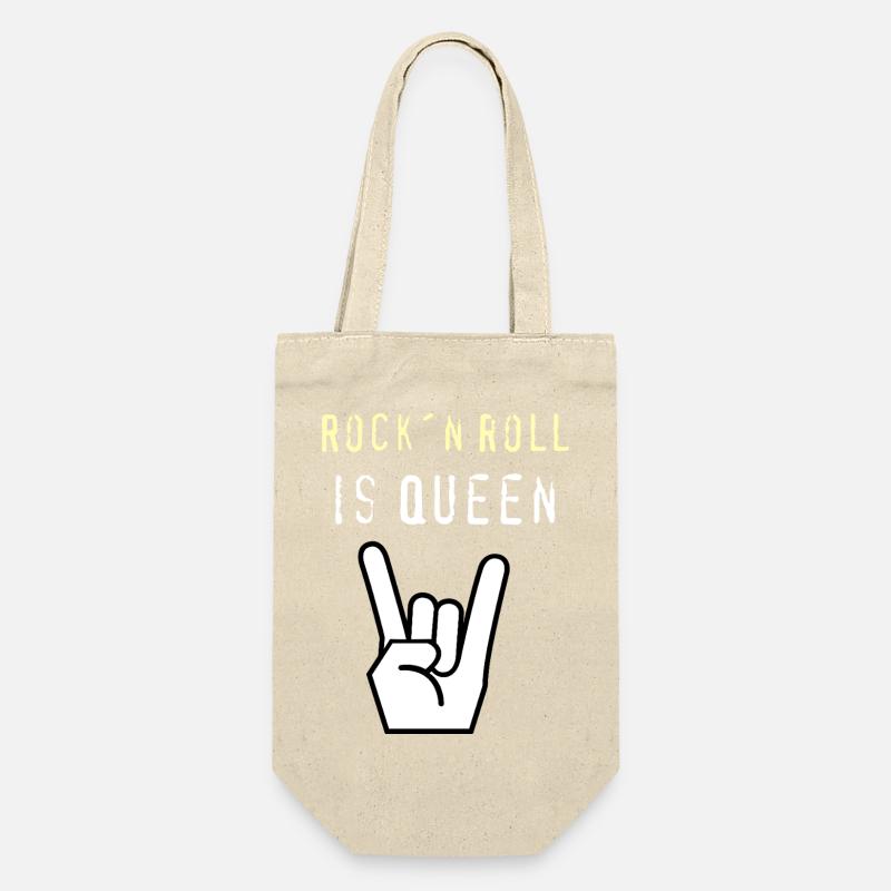 Rockn_Roll_is_Queen - Geschenkbeutel für Flaschen - Natur