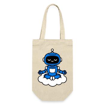 AI Human Fan Club Hovering Robot - Gift Bag for Bottles - nature - Front