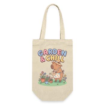 Garden & Chill Capybara Illustration - Sac à bouteille - nature - Devant