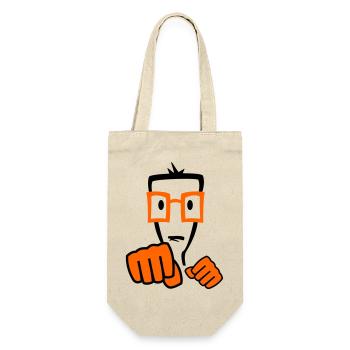 Boxer Fighter Boy - Gift Bag for Bottles - nature - Front