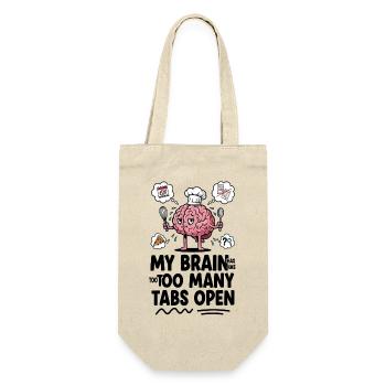 Brain Chef: Zu viele offene Tabs - Geschenkbeutel für Flaschen - Natur - Vorne