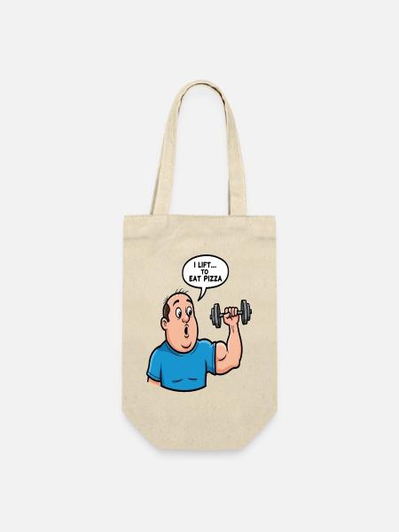 T-shirt caricatural Pizza Lift - Sac à bouteille - nature