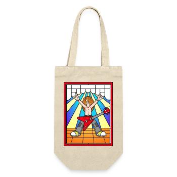 Stained Glass Rock Guitarist - Gift Bag for Bottles - nature - Front