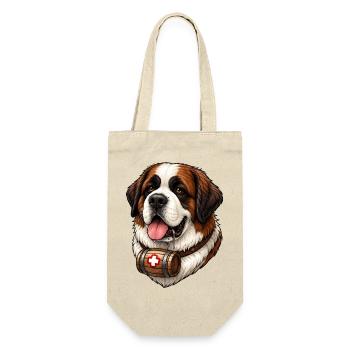 Cadeau de la chemise Saint-Bernard pour les amateurs de chiens - Sac à bouteille - nature - Devant