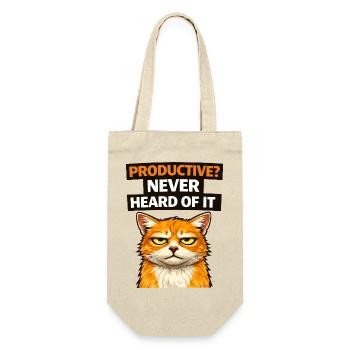 Mème de citation sarcastique sur la productivité des chats - Sac à bouteille - nature - Devant