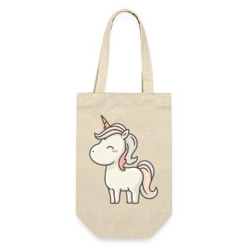 Einhorn - Geschenkbeutel für Flaschen - Natur - Vorne