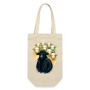 Black Sheep Nonconformist in Leather Jacket - Gift Bag for Bottles - nature - Front