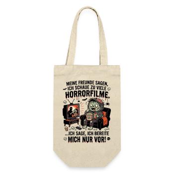 Zu viele Horrorfilme Humor Spruch - Geschenkbeutel für Flaschen - Natur - Vorne