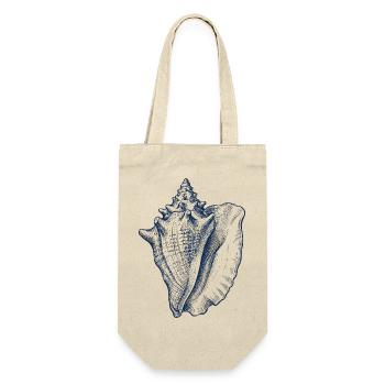 Sea Shell Illustration in Blue - Gift Bag for Bottles - nature - Front
