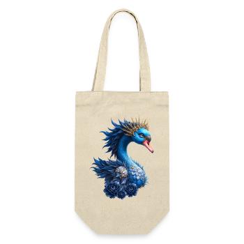 Royal Blue Bird with Crown - Gift Bag for Bottles - nature - Front