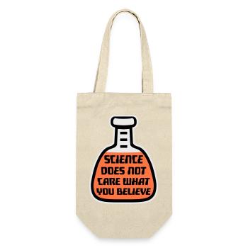 Science Does Not Care What You Believe Fakten Logo - Geschenkbeutel für Flaschen - Natur - Vorne
