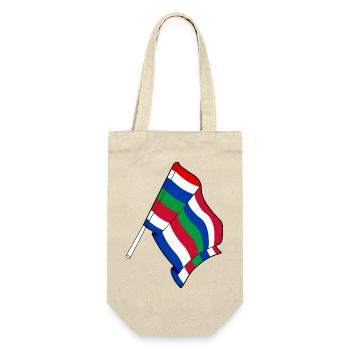 Schiermonnikoog-Flagge – Inselstolz - Geschenkbeutel für Flaschen - Natur - Vorne