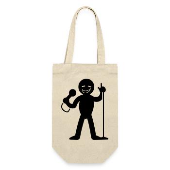 Singer with microphone - Gift Bag for Bottles - nature - Front