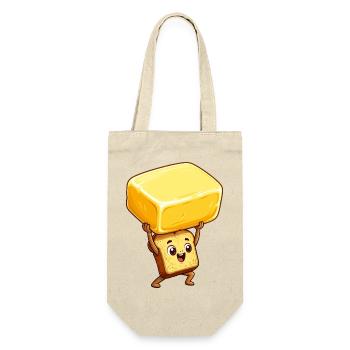 Bread hero lifts butter block - Gift Bag for Bottles - nature - Front