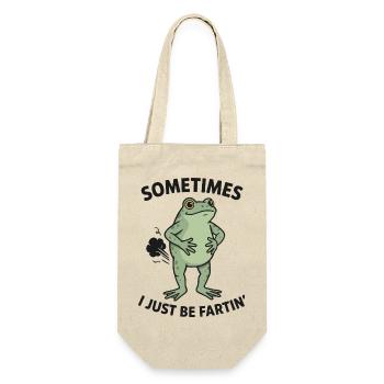 Frog Saying Humor Sometimes I Just Be Fartin - Gift Bag for Bottles - nature - Front