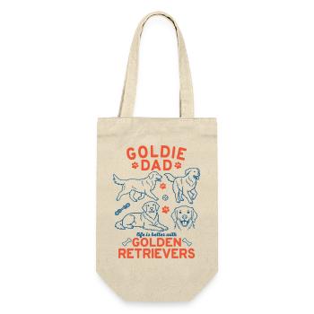 Goldie Dad Cute Golden Retriever - Gift Bag for Bottles - nature - Front