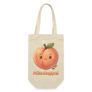 Plattdüütsch Edition: Plüschappel - Geschenkbeutel für Flaschen - Natur - Vorne